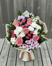Букет цветов из:  Альстромерии, Гвоздики, Розы и Хризантемы #REPLACE_PRED# Коноково