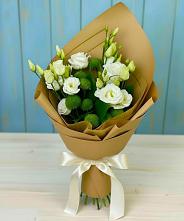 Букет цветов из:  Хризантемы и Лизиантусы #REPLACE_PRED# Коноково