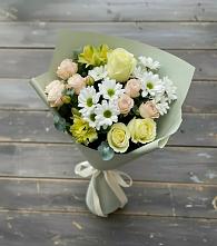 Букет цветов из:  Альстромерии, Розы и Хризантемы #REPLACE_PRED# Коноково