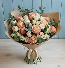Букет цветов из:  Альстромерии и Розы в Коноково